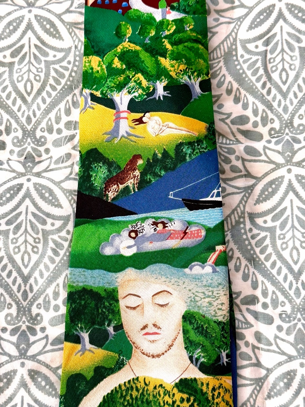 Super rare and collectible Billy Joel River of Dreams silk tie